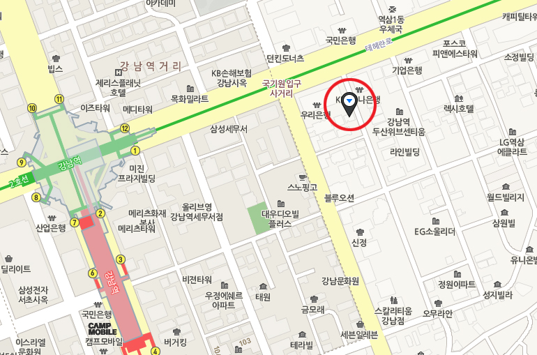 오시는 길 약도